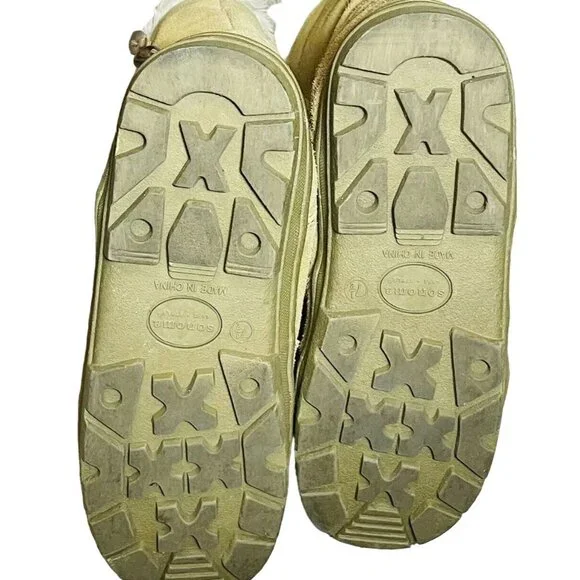 SONOMA Women's Mid Calf Boots Leather Suede Camel Tan Warm Aurora Sz 7.5 M - Picture 8 of 11